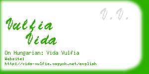 vulfia vida business card